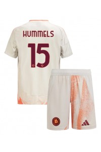 AS Roma Mats Hummels #15 Jalkapallovaatteet Lasten Vieraspeliasu 2024-25 Lyhythihainen (+ Lyhyet housut)